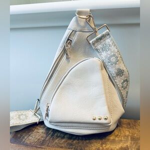 NWT PS Vegan Leather Austin Sling Bag / Cream